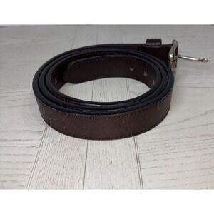 Duluth Trading Company Brown Italian Leather Heavy Duty Work Belt 20345 Size 52